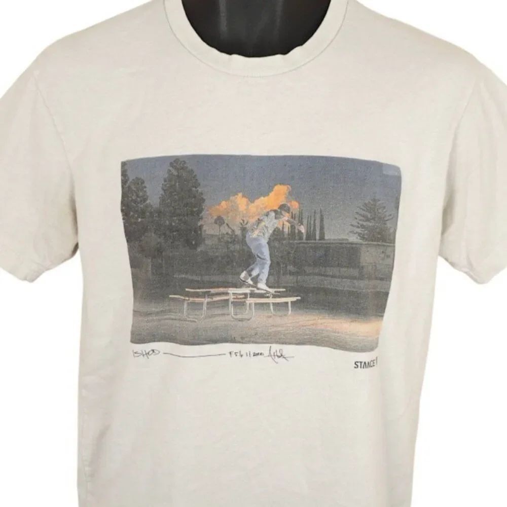Ishod Wair Stance T Shirt Mens Size Medium White Skater Atiba Skateboarding